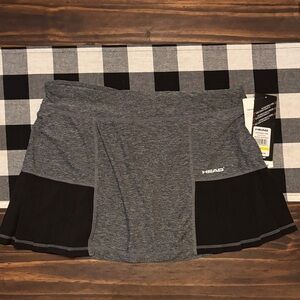 HEAD large slim fit heathered black  Sports Skort new B